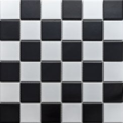 Chessboard Matte 30.6cm x 30.6cm (4.8cm x 4.8cm) Wall & Floor Tiles