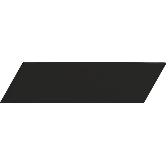 Equipe Chevron Black Matt Left 18.6 x 5.2cm Wall Tile PER BOX