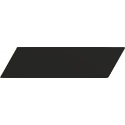 Equipe Chevron Black Matt Left 18.6 x 5.2cm Wall Tile PER BOX