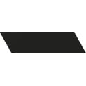 Equipe Chevron Black Right 18.6 x 5.2cm Wall Tile PER BOX
