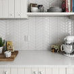 Equipe Chevron Cream Left 18.6 x 5.2cm Wall Tile PER BOX