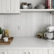Equipe Chevron Cream Left 18.6 x 5.2cm Wall Tile PER BOX