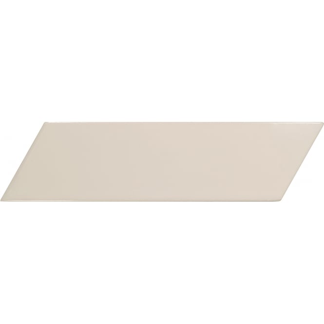 Equipe Chevron Cream Left 18.6 x 5.2cm Wall Tile PER BOX