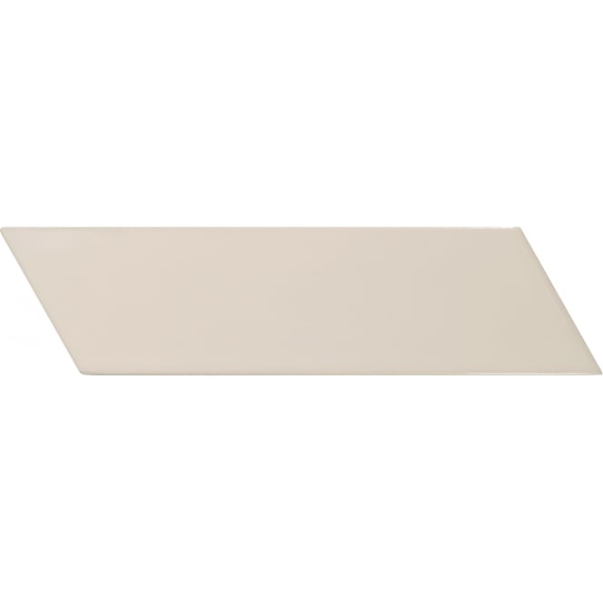 Equipe Chevron Cream Right 18.6 x 5.2cm Wall Tile PER BOX