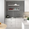 Equipe Chevron Dark Grey Right 18.6 x 5.2cm Wall Tile PER BOX