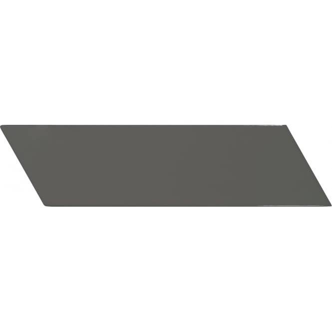 Equipe Chevron Dark Grey Right 18.6 x 5.2cm Wall Tile PER BOX