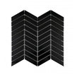 Chevron Gloss Black 28.85cm x 30.25cm (2.3cm x 8.5cm) Mosaic Tile