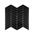 Chevron Gloss Black 28.85cm x 30.25cm (2.3cm x 8.5cm) Mosaic Tile