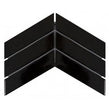 Chevron Gloss Black 31.85cm x 22.4cm (4.5cm x 18cm) Mosaic Tile