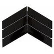 Chevron Gloss Black 31.85cm x 22.4cm (4.5cm x 18cm) Mosaic Tile