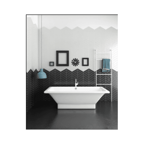 Chevron Gloss Black 31.85cm x 22.4cm (4.5cm x 18cm) Mosaic Tile