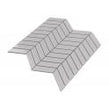 Chevron Gloss Grey 28.85cm x 30.25cm (2.3cm x 8.5cm) Mosaic Tile