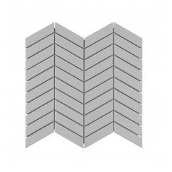 Chevron Gloss Grey 28.85cm x 30.25cm (2.3cm x 8.5cm) Mosaic Tile