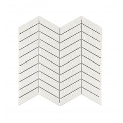 Chevron Gloss White 28.85cm x 30.25cm (2.3cm x 8.5cm) Mosaic Tile