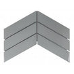 Chevron Grey Gloss 31.8cm x 22.4cm Wall & Floor Mosaic