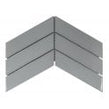 Chevron Grey Gloss 31.8cm x 22.4cm Wall & Floor Mosaic