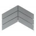 Chevron Grey Gloss 31.8cm x 22.4cm Wall & Floor Mosaic