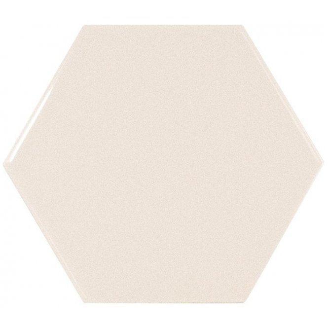 Equipe Chevron Hexagon Cream 12.4cm x 10.7cm Wall Tile (Box Deal)