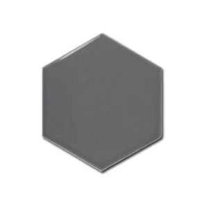 Equipe Chevron Hexagon Dark Grey 12.4cm x 10.7cm Wall Tile (Box Deal)