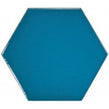 Equipe Chevron Hexagon Electric Blue 12.4cm x 10.7cm Wall Tile PER BOX