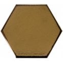 Equipe Chevron Hexagon Metallic Gold 12.4cm x 10.7cm Wall Tile (Box Deal)