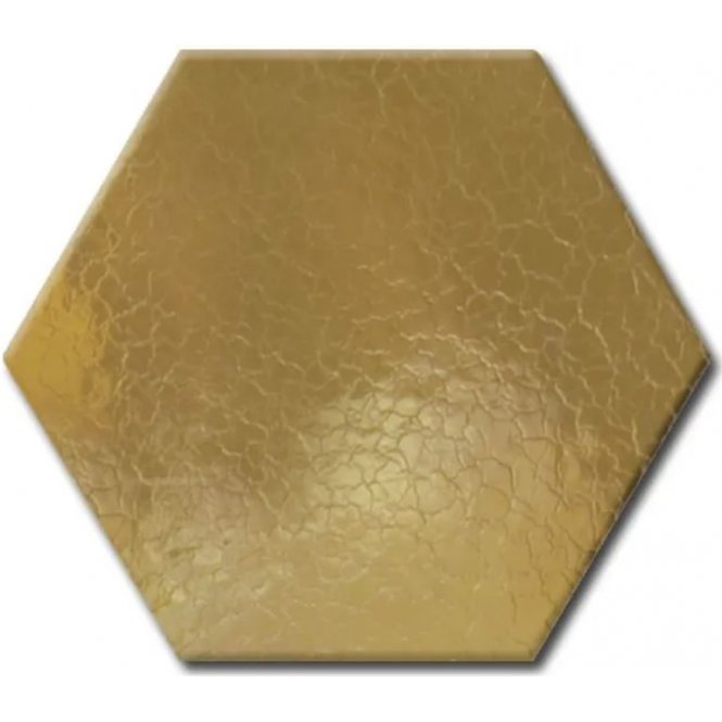 Equipe Chevron Hexagon Metallic Gold 12.4cm x 10.7cm Wall Tile (Box Deal)