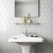 Equipe Chevron Light Grey Right 18.6 x 5.2cm Wall Tile PER BOX