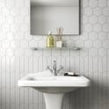 Equipe Chevron Light Grey Right 18.6 x 5.2cm Wall Tile PER BOX