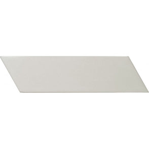 Equipe Chevron Light Grey Right 18.6 x 5.2cm Wall Tile PER BOX