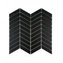 Chevron Matt Black 28.85cm x 30.25cm (2.3cm x 8.5cm) Mosaic Tile