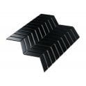 Chevron Matt Black 28.85cm x 30.25cm (2.3cm x 8.5cm) Mosaic Tile
