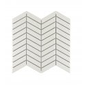 Chevron Matt White 28.85cm x 30.25cm (2.3cm x 8.5cm) Mosaic Tile