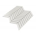 Chevron Matt White 28.85cm x 30.25cm (2.3cm x 8.5cm) Mosaic Tile