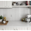 Chevron Matt White 31.85cm x 22.4cm (4.5cm x 18cm) Mosaic Tile