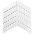 Chevron Matt White 31.85cm x 22.4cm (4.5cm x 18cm) Mosaic Tile
