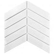 Chevron Matt White 31.85cm x 22.4cm (4.5cm x 18cm) Mosaic Tile
