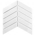 Chevron Matt White 31.85cm x 22.4cm (4.5cm x 18cm) Mosaic Tile