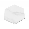 Made In Spain Cipriani Hexagon White Marble Effect Matt Porcelain 20cm x 24cm Wall and Floor Tile