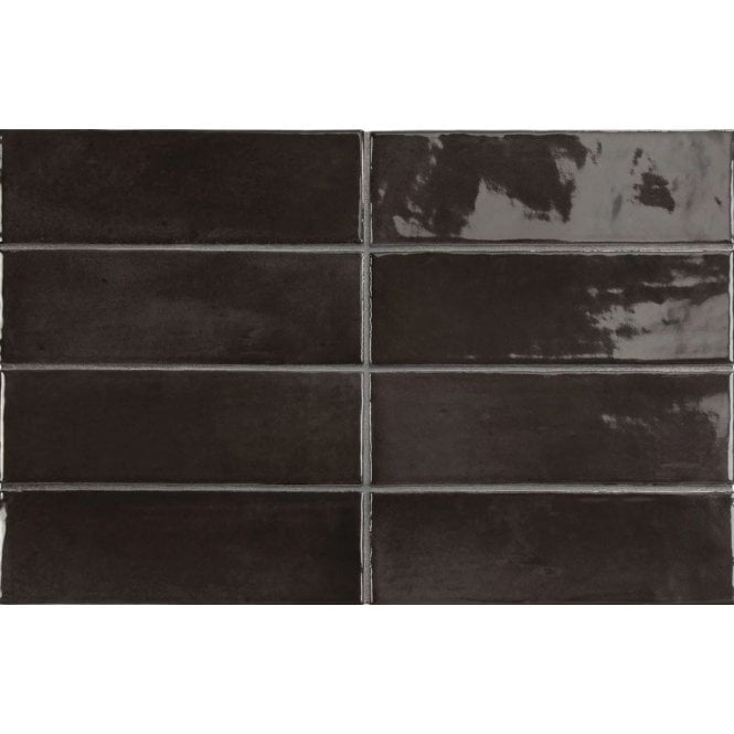 Equipe Coco Black Hat 5cm x 15cm Wall Tile