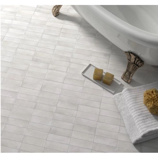 Equipe Coco White Matt 5cm x 15cm Wall Tile
