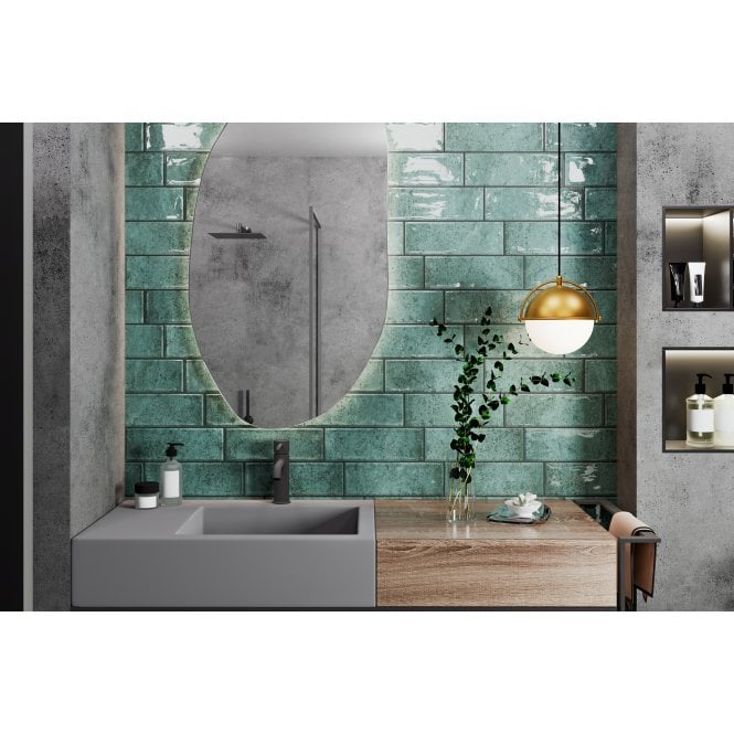Como Green 10cm x 30cm Wall Tile