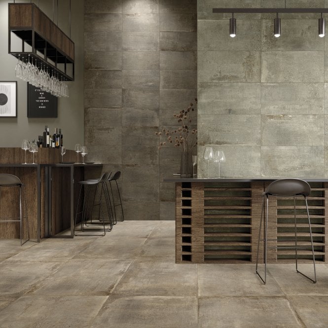 Italian Design Concrete Ecru 60cm x 120cm Wall and Floor Tile