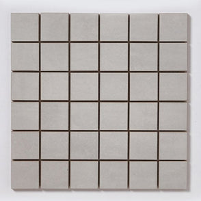 Concrete Flower Light Grey 29.7cm x 29.7cm Mosaic Tile
