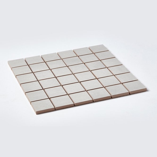 Concrete Flower Light Grey 29.7cm x 29.7cm Mosaic Tile