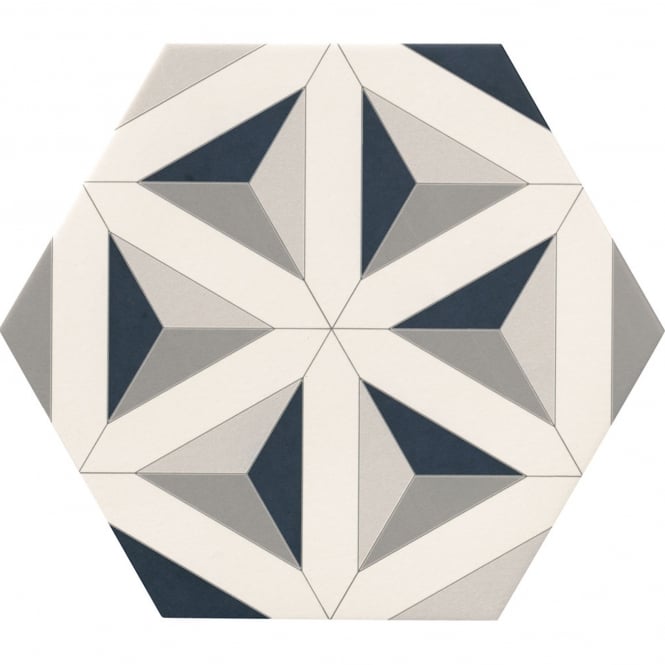 Contour Shadow Hexagon Tile 30cm x 28.5cm Floor Tile