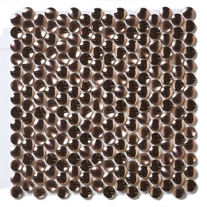 Convex Aluminium Copper 29.2cm x 29.2cm Mosaic Tile