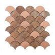 Copper Fan Mix 29cm x 29.6cm (6.2cm x 7.2cm) Mosaic Tile