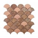 Copper Fan Mix 29cm x 29.6cm (6.2cm x 7.2cm) Mosaic Tile