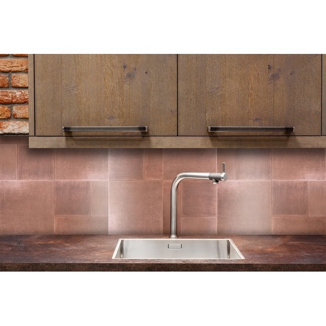 Copper Inferno Modular Peel & Stick 4 Panel Tile Set