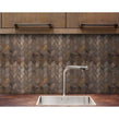 Copper Leaf Mix 30cm x 33.7cm (3.43cm x 7cm) Mosaic Tile